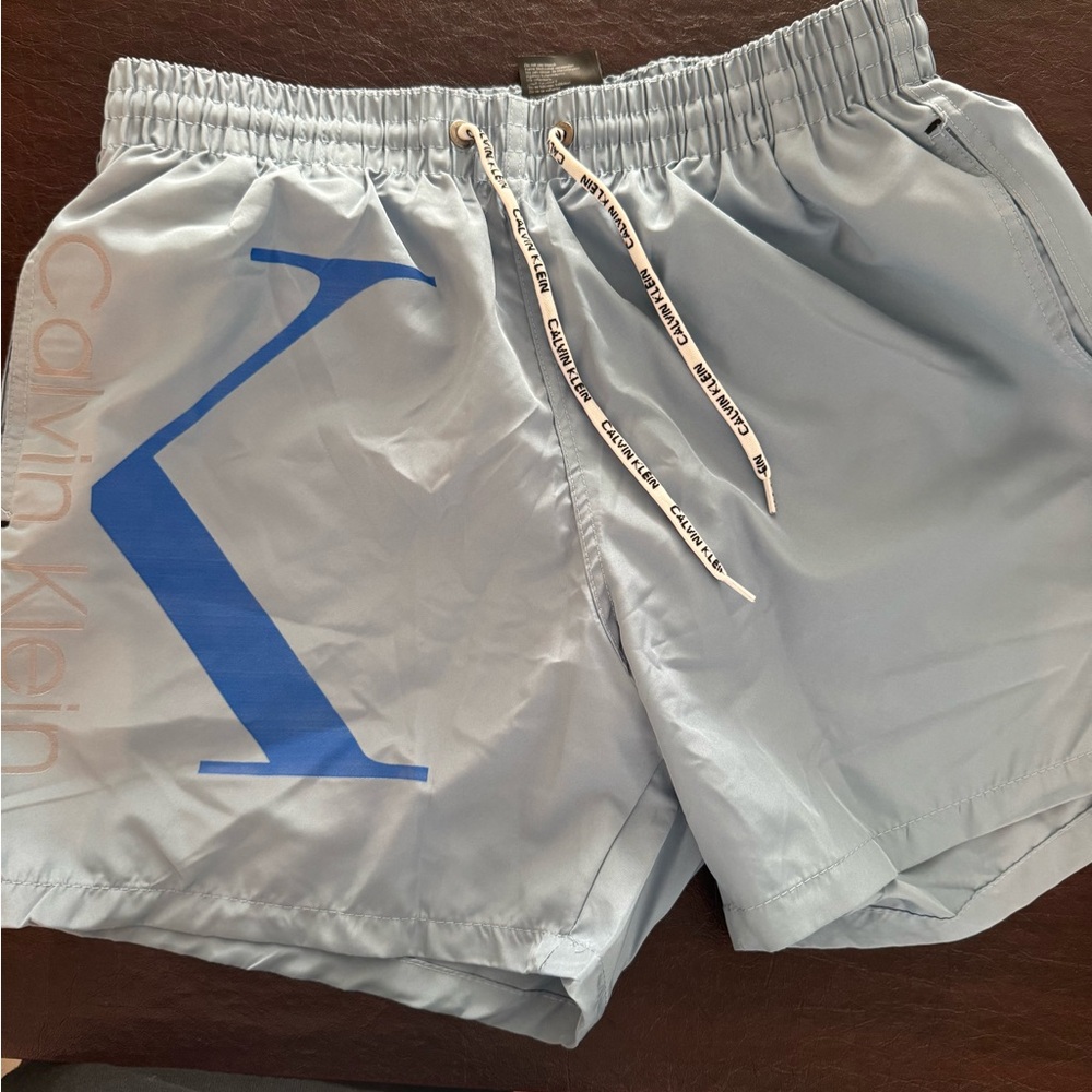 Calvin Klein Light Blue Swim Shorts